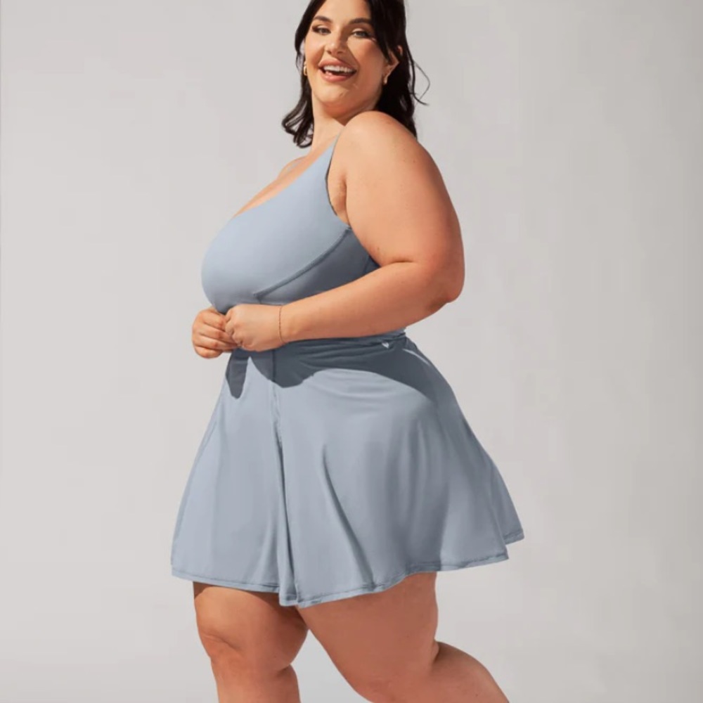 Women's Light Blue Mini Dress - Picture 2 of 10